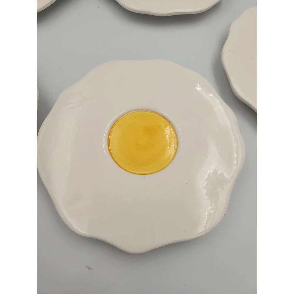 Rare Vtg McNutt's 1988 Schlaffer Nance & Co Dept‎ 56  EGG PLATES SAUCER 9 Pieces